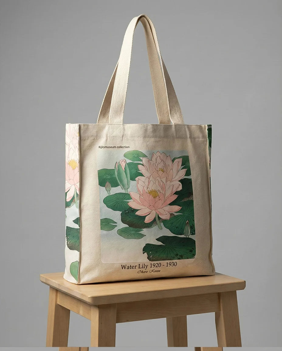 Ohara Koson Water Lily - Tote Bag - Artsy Tote Bag | My Turtle